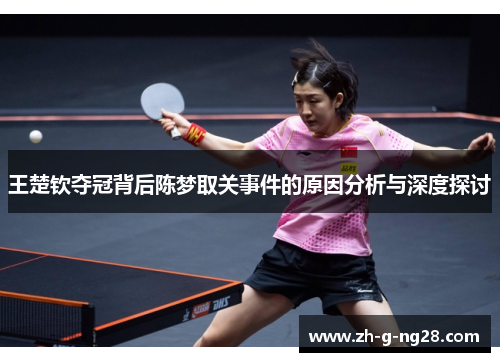 王楚钦夺冠背后陈梦取关事件的原因分析与深度探讨